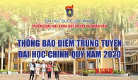 Công bố điểm trúng tuyển và tra cứu kết quả đại học chính quy năm 2020