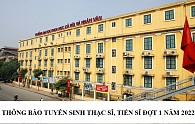 Thông báo tuyển sinh thạc sĩ, tiến sĩ đợt 1 năm 2022