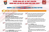 Sơ đồ khu vực thi, hướng dẫn thí sinh dự thi lớp 10 THPT Chuyên Khoa học Xã hội và Nhân văn năm 2025