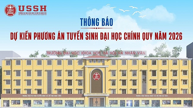 THÔNG BÁO: DỰ KIẾN PHƯƠNG ÁN TUYỂN SINH ĐẠI HỌC CHÍNH QUY NĂM 2026