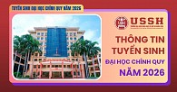 THÔNG TIN TUYỂN SINH ĐẠI HỌC CHÍNH QUY NĂM 2026 CỦA TRƯỜNG ĐẠI HỌC KHOA HỌC XÃ HỘI VÀ NHÂN VĂN