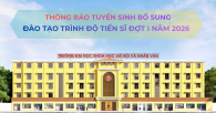 Thông báo tuyển sinh bổ sung đào tạo trình độ Tiến sĩ đợt 1 năm 2026 (Ngành Thông tin học)