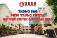 Thông báo điểm trúng tuyển Đại học chính quy năm 2025